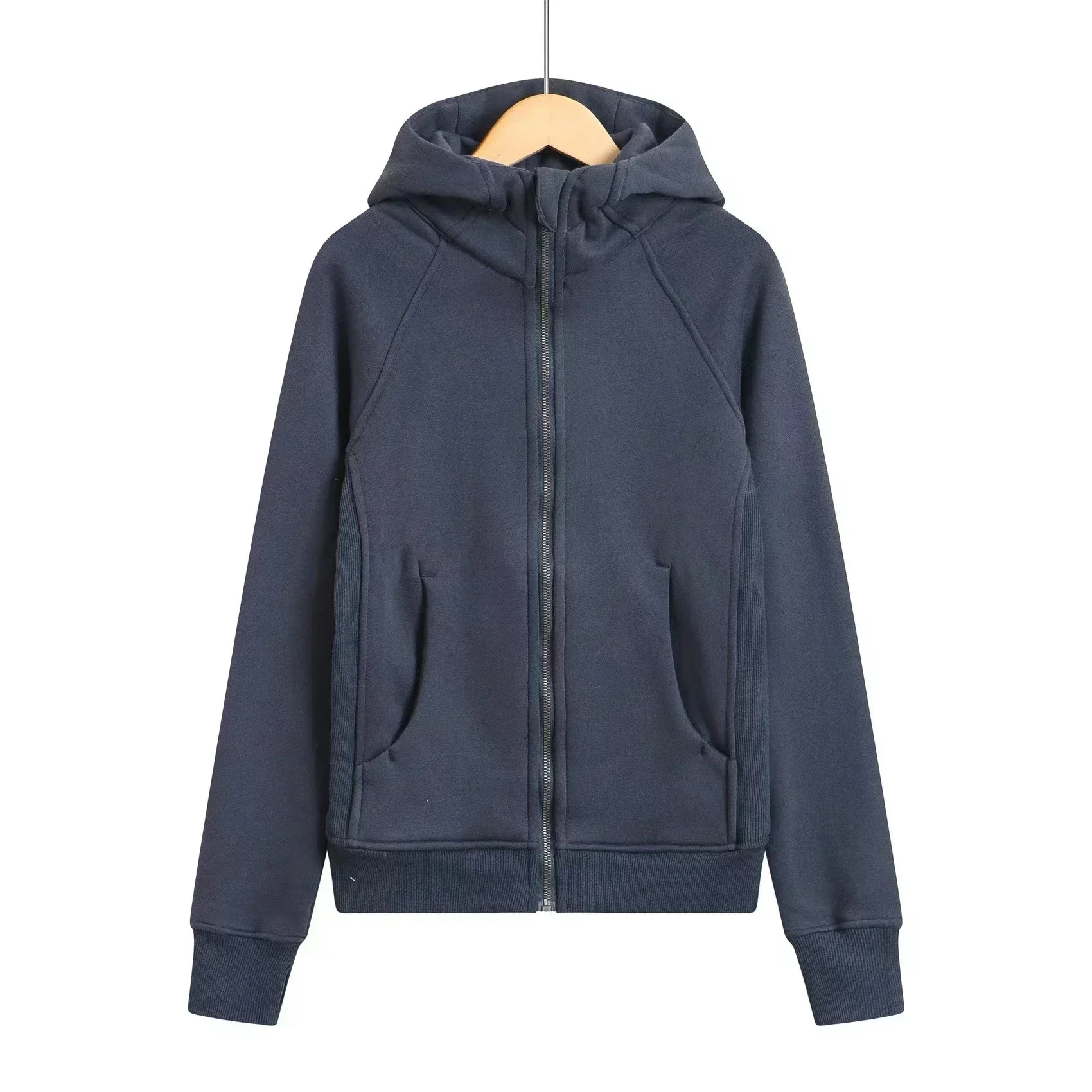 Lemon Fall/Winter Thicken Warm Slim-Fit Long Sleeve Hooded Sweatshirts Women Scuba Outerwear Sport Hoodie Define Jackets Coat