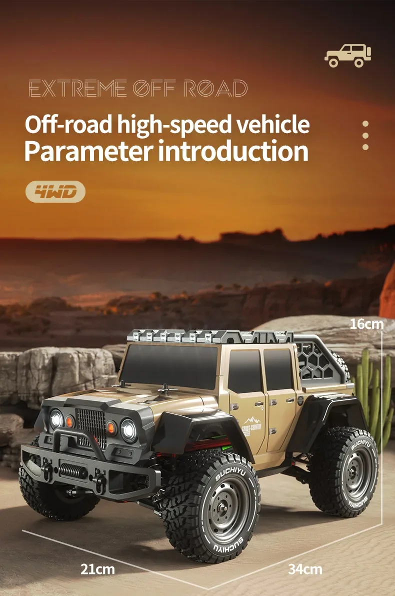 1/16 Off-Road Rc Car 4WD Bezszczotkowy samochód do driftu