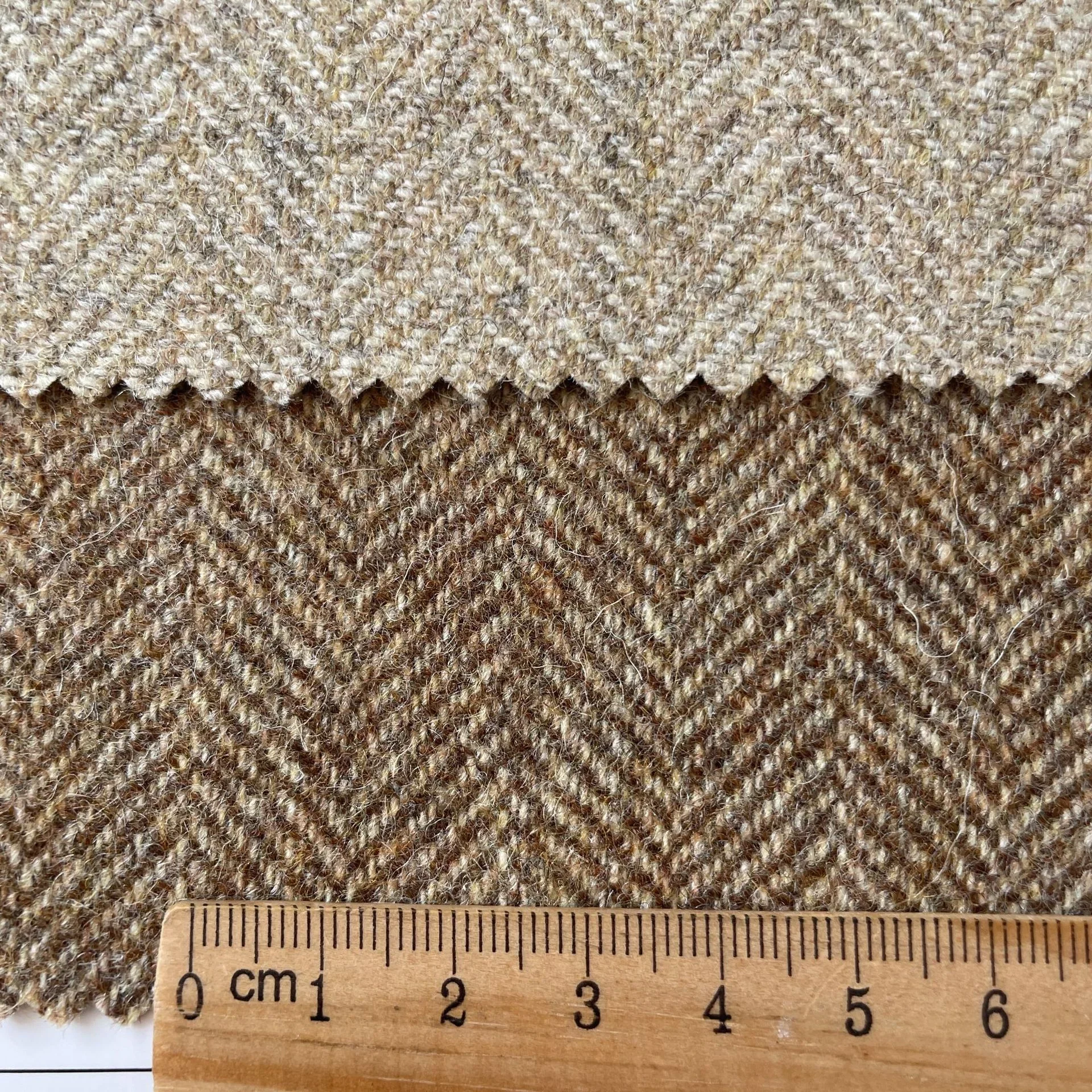Vintage Herbst Winter Herren Tweed Herring Knochen Winddicht Warmer Mantel Einzelne Brust Schal Revers Mantel Maßgeschneidert Angepasst – Detail 9