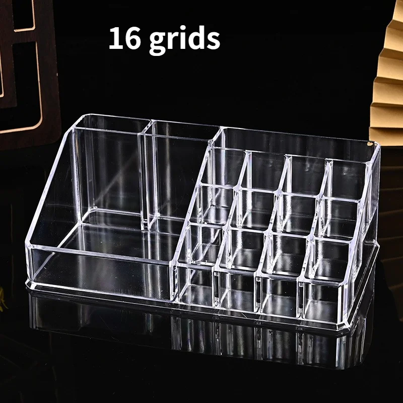 Permanent Makeup 16 Holes Acrylic Tattoo Ink Cup Clear Crystal Box Makeup Pigment Cups Caps Storage Container Rack Holder Stand 5pcs clear acrylic retail display stands plinth 18cm 26cm thickness 3mm toys cupcake rack shelf holder model perfume display