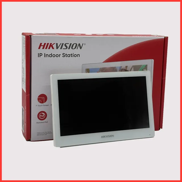 HIKVISION Original Multi-language POE Video intercom KIT,include DS-KV8113-WME1(C) & DS-KH6320-WTE1 & PoE Switch 6