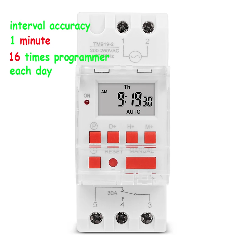 TIMER SPINA PROGRAMMABILE Versatile 24 Ore Ciclo Risparmio Energetico - Foto 2