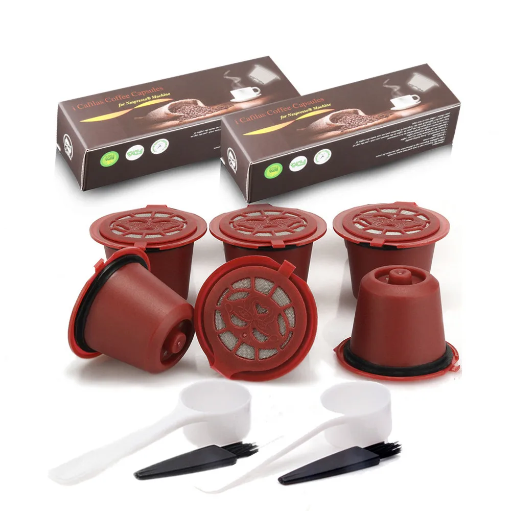 Eco-Friendly Reusable Coffee Capsule with Stainless Steel Filter and Tamper Accessories