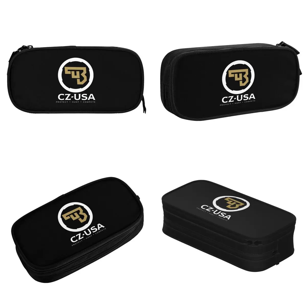 CZ-USA 로고 총기 연필 케이스, 학생용 귀여운 Ceska Zbrojovka 펜꽂이 가방, 대용량 학생 학교 선물