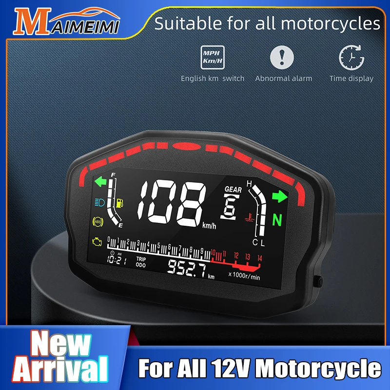 Hd Moto Digital Dash Panel Tachimetro Lcd Universale Contachilometri 1/2/4 Cilindro Per Honda Per Ducati Per Kawasaki Per Suzuki