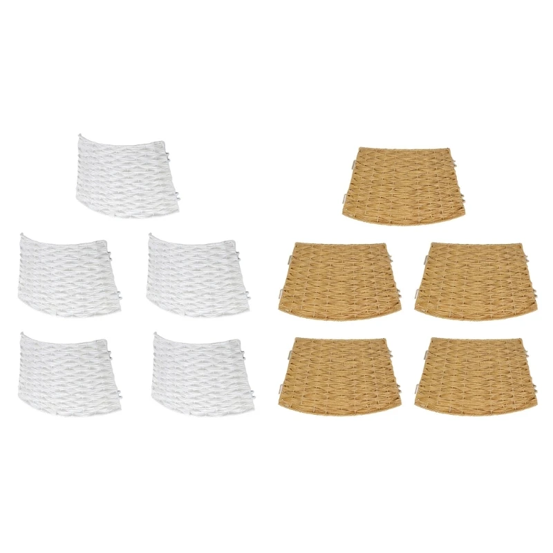 

Holiday Christmas Tree Skirt Handwoven Base 68cm Bottom Diameter Home Party Decoration Xmas Tree Basket Festive Charm Ornament
