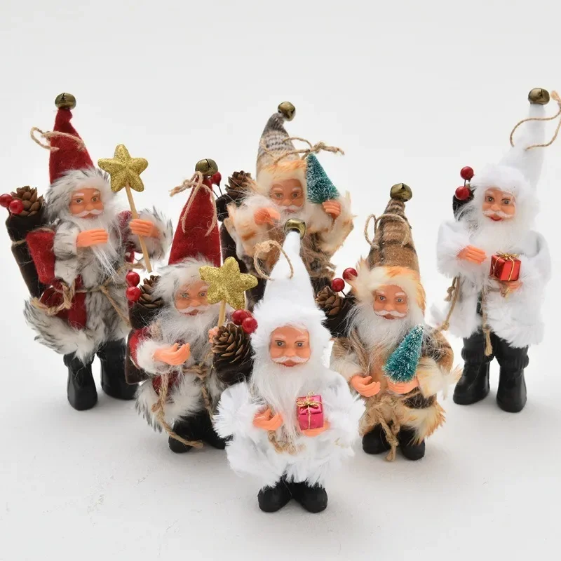 

Christmas Santa Claus Doll Decorative Desktop Santa Claus Figurine Ornament Xmas Decor for Home Navidad Natal Gifts New Year