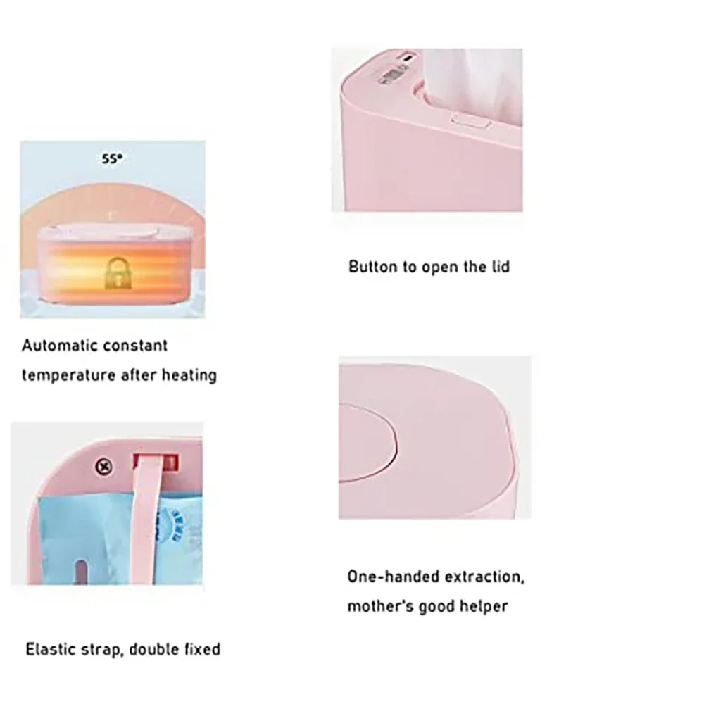  물티슈 워머 히터, 젖은 수건 디스펜서, 냅킨 가열 상자, 가정 및 자동차 사용, 미니 물티슈 워머 케이스, 소독 물티슈, 신제품