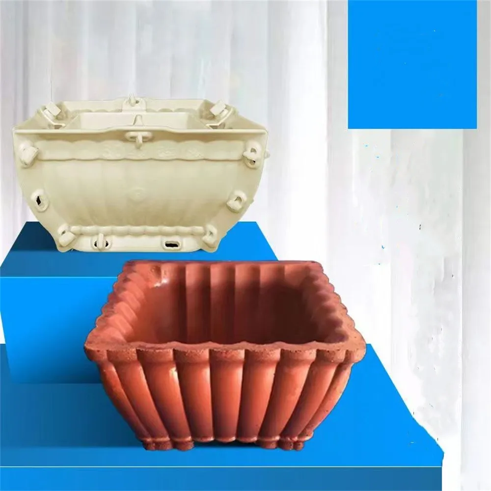 Concrete Molds Plastic Bonsai Abrasives Rectangular Flower Pot Mould Cement Thickened King Oval Rectangular