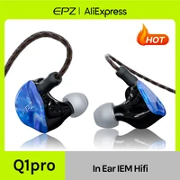 EPZ Q1 Pro Yunshuilan Earphones Wired HIFI Bass Earbuds IEM In Ear Gaming Headphones MIC Type C 0.78 2 Pin Detachable Cable 1