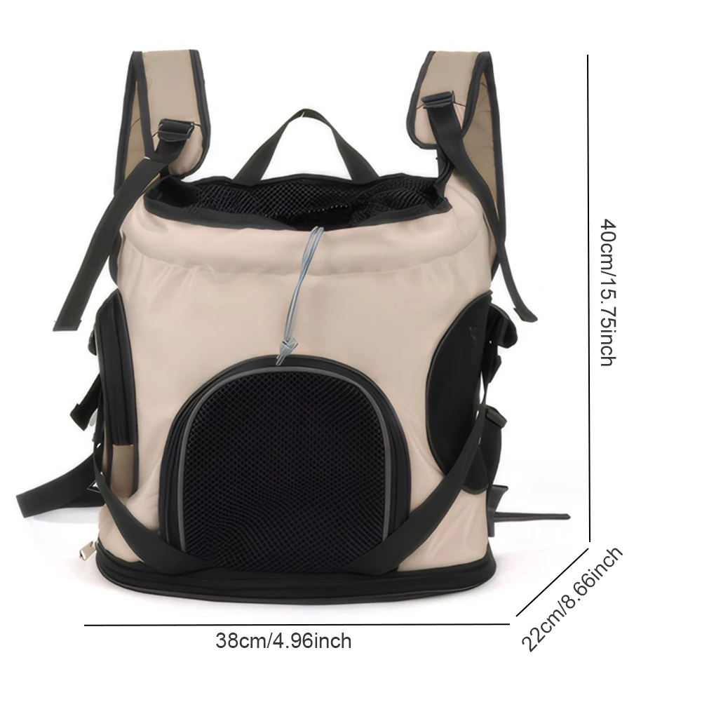 Lightweight Cat Bag Large Capacity Go Out Portable Pet Bag Carrier Breathable Portable Cat Dog Backpack Adjustable Strap