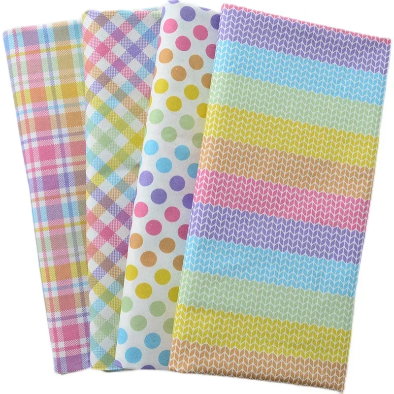 110X50cm Cotton Fabric Digital Printing Colorful Dots Sewing Making Clothes Baby Pants Children's Handmade DIY