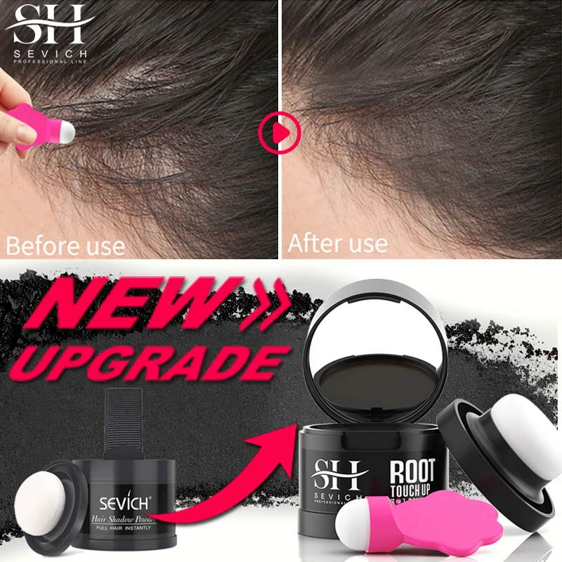 4G Hairline Powder Hair Black Hairline Shadow Powder Instantly Black Color Root Cover Up Shadow Makeup Hair Concealer hair building powder hair coloring product