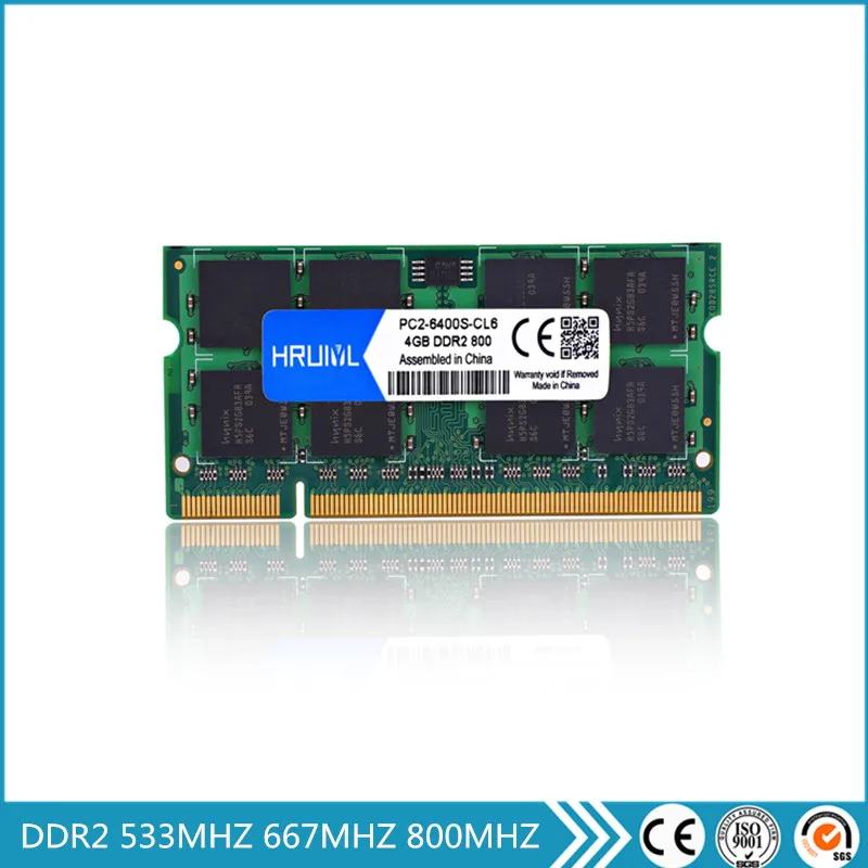 

HRUIYL DDR2 1GB 2GB 4GB Ram 533Mhz 667MHZ 800MHZ SO-DIMM PC2-4200S PC2-5300S PC2-6400S DDR 2 1G 2G 4G For Laptop Notebook Memory