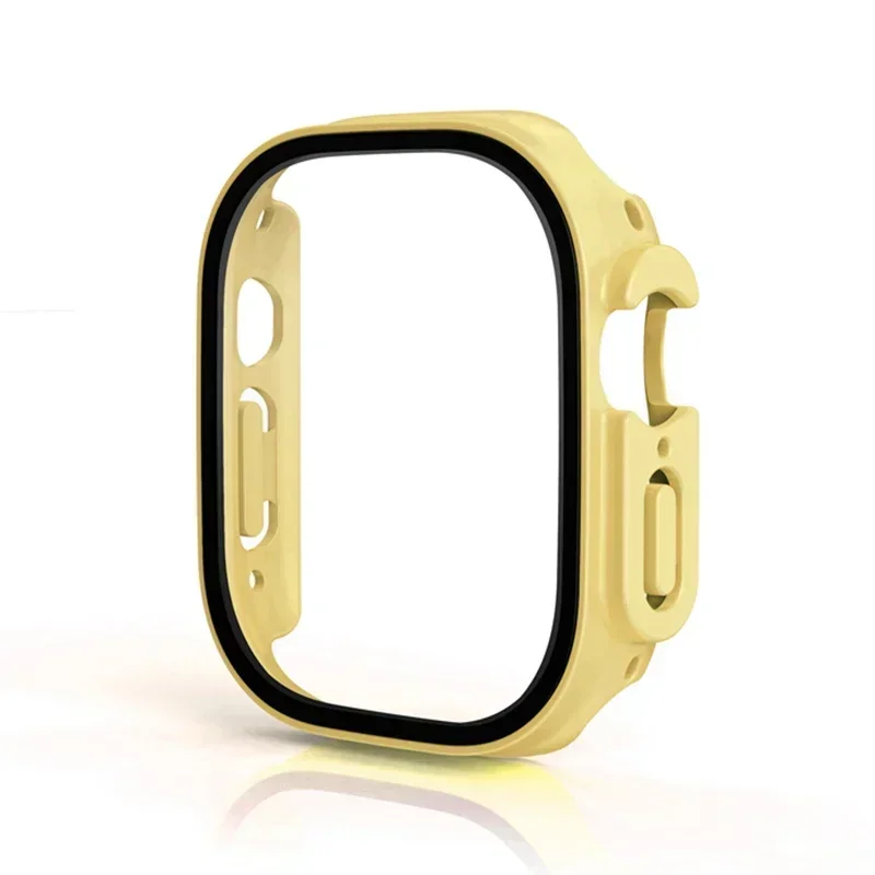 Enhanced Screen Protector Case with Tempered Glass Film and PC Cover for Apple Watch Ultra 49mm - Durable Shell Accessory