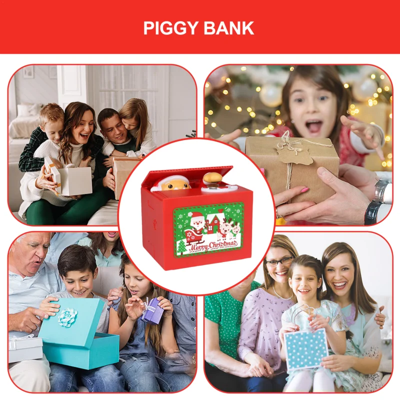 Christmas Coin Bank Kids Money Bank Automated Santa Claus Thief Money Boxes for Children Coin Piggy Saving Box Xmas gift