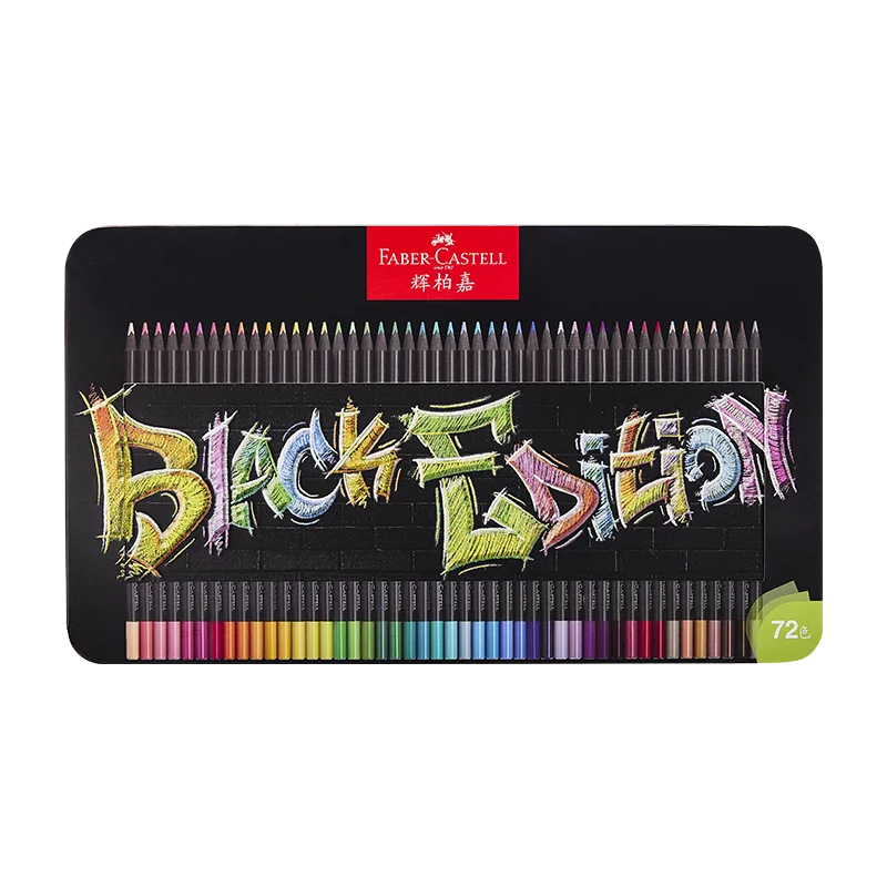 Faber-Castell Black Edition lápis de cor feito de madeira preta