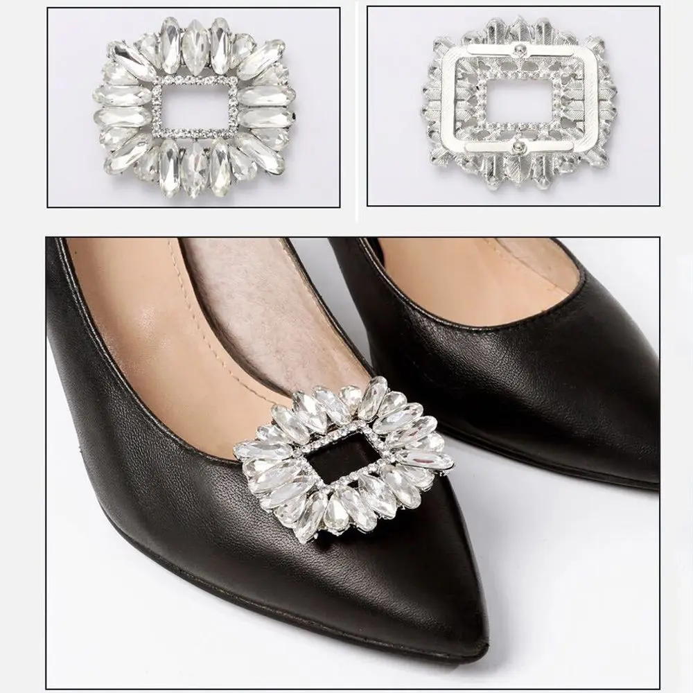1PC Shoe Clip Wedding Shoes High Heel Women Bride Decoration Rhinestone Shiny Decorative Clips Butterfly Charm Buckle