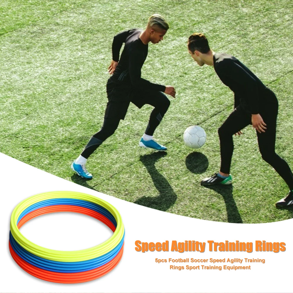 Durable Agility Training Rings Portable 5pcs/set Football Soccer Speed Agility Training Rings Sport Training Equipment