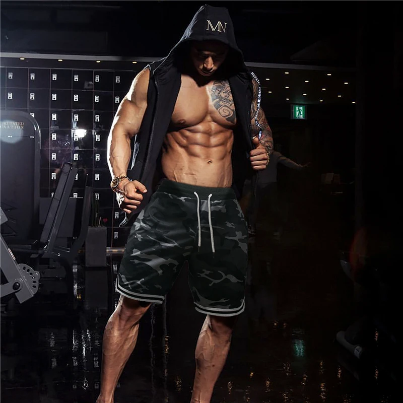 Summer New camouflage Men's Sports Fitness Five-Point Pants Basketball Training Casual Shorts Outdoor Fashion Fitness Shorts mens casual summer shorts