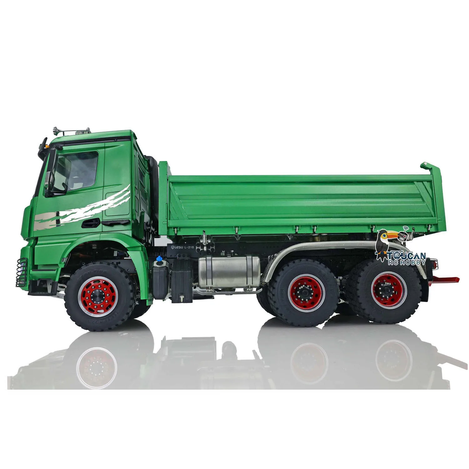 LESU 1/14 Hydraulic RC Dumper 3Axles 3-Way Radio Battery for Painted Finished Remoted Tipper 2Speed Model Toys for Boy THZH1330 4