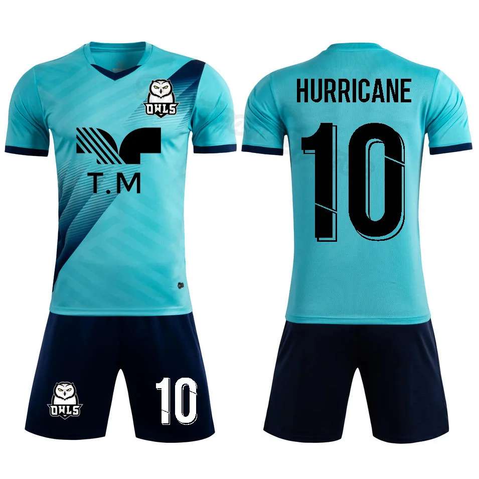 

NEW Men Soccer Jersey Set Uniforms Women Jerseys Sublimation Kits Kids Clothes Football Shirts Sports Uniform Training Suit Blue