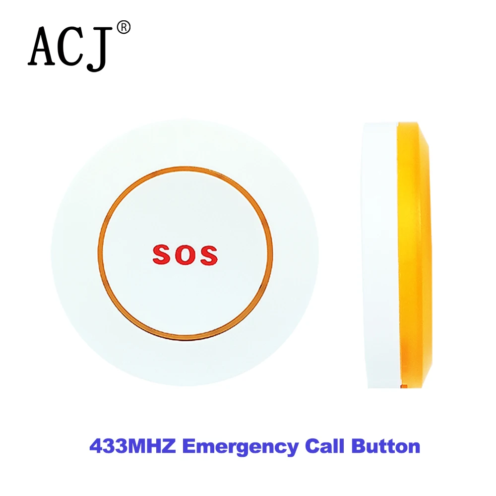 New SOS Wireless 433M Sensor Button Elderly Emergency Button Old Man Self Defense Home Burglar Work for 433MHz Home Alarm System