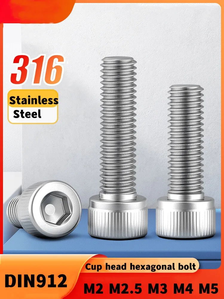 Viti A Brugola M4 X 6 Mm In Acciaio Inox A2 – Confezione Da 100 Pezzi, ISO 4762 / DIN 912, Antiruggine