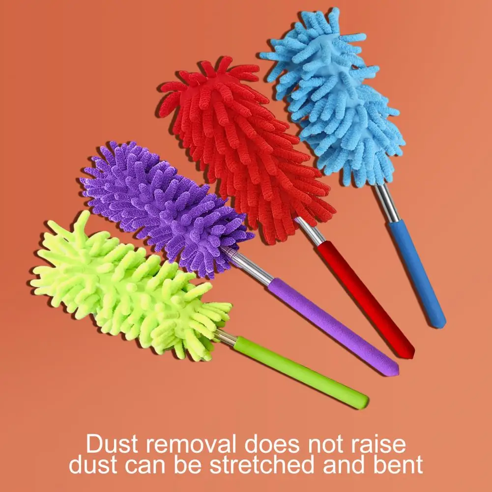Replaceable Head Duster Microfiber Chenille Duster with Retractable Stainless Steel Pole for Home Office Car for Desktops cleaning duster telescopic duster brush retractable duster microfiber duster brush telescopic dust brush microfiber dust brush telescopic dust remover