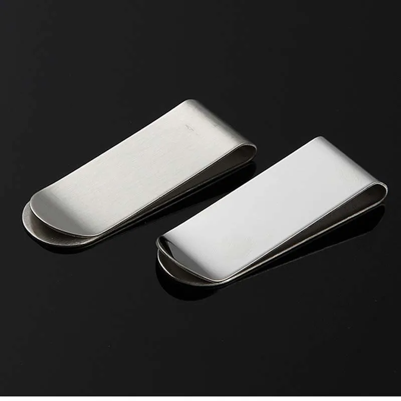 Metal Stainless Steel Money Clips Folder Stripe Print Silver Cash Clamp Holder Wallet Slim Card ID Money Clips Men Women