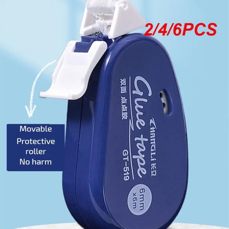 

2/4/6 шт. 6 м * 6 мм двухсторонний клей для скрапбукинга коллажа фотоальбома школьные канцелярские принадлежности ролик