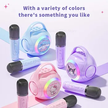 Sanrio Bluetooth Speakers ML02 Karaoke Machine Portable Speakers Bluetooth with Mic LED Light Machine Home Family Singing Gift 1