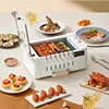Automatic Rotating BBQ Grill, MultiFunction Skewer and Hot Pot Cooker for Home Use, Quick Cook Device,  Easy Clean Appliance, 3