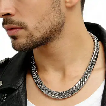 سلسلة كوبية سميكة من الستانلس ستيل المقاوم للماء — صورة 3
