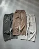 American street solid color casual wear cotton comfortable oversized sweatshirt men two-piece Harajuku jogging pants sportswear 2