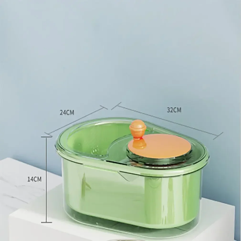 Household Fruit and Vegetable Cleaning Machine Manual Water Salad Spinner Fruit Drain Basket 1pc Kitchen Accessories