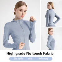 New Women's Quick Dry Activewear Stand Collar Slim Fit Gym Wear Long Sleeve Breathable Yoga Top Professional Running Tracksuit 2