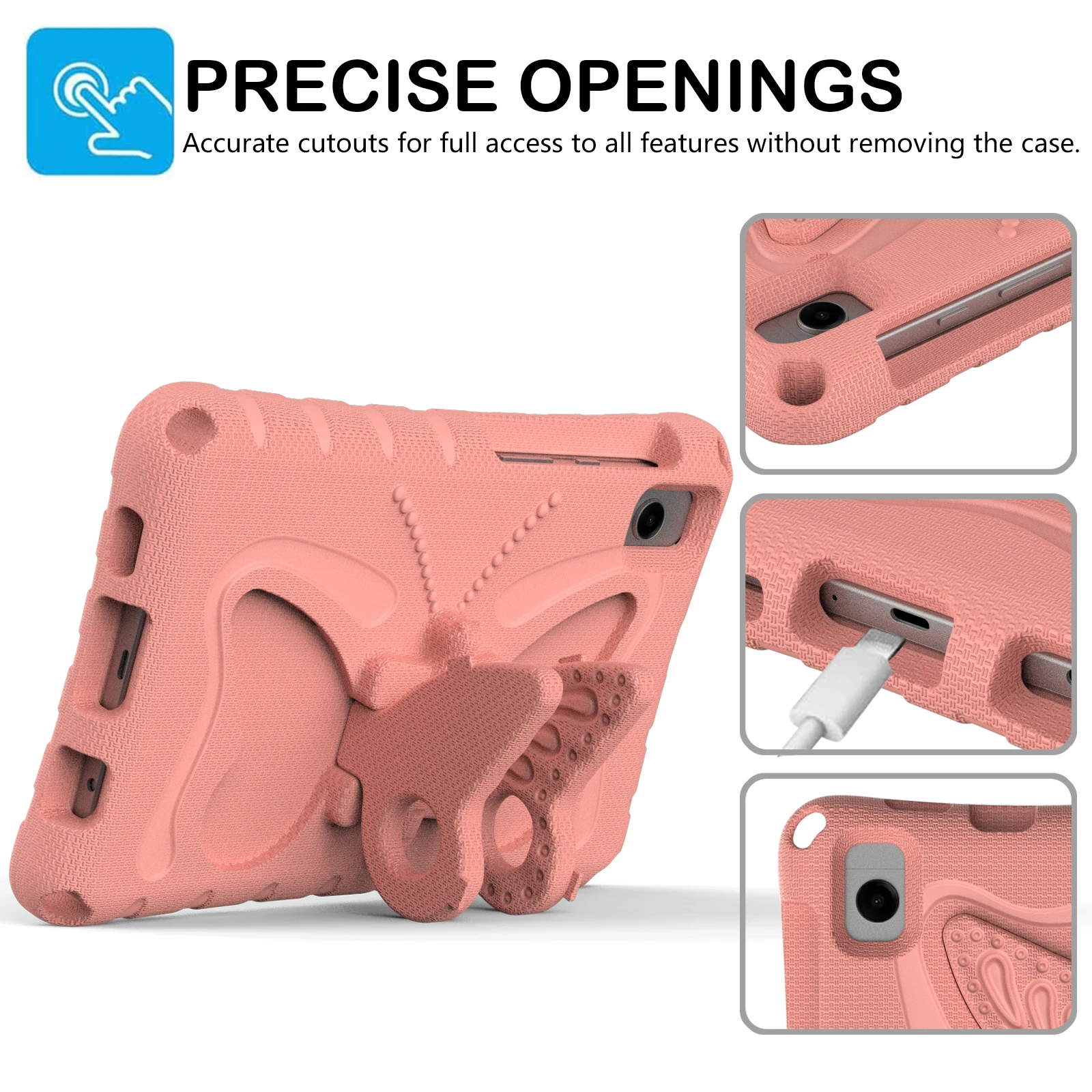 EVA Butterfly Kids Protective Tablet Case with Stand - Vibrant, Durable Cover