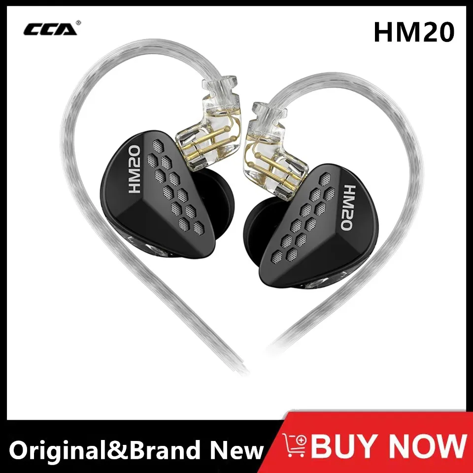 Проводные Hi-Fi наушники CCA HM20, гибридная технология, 1DD + 7BA, наушники-вкладыши с монитором, гарнитура, спортивные Игровые наушники, наушники с басами