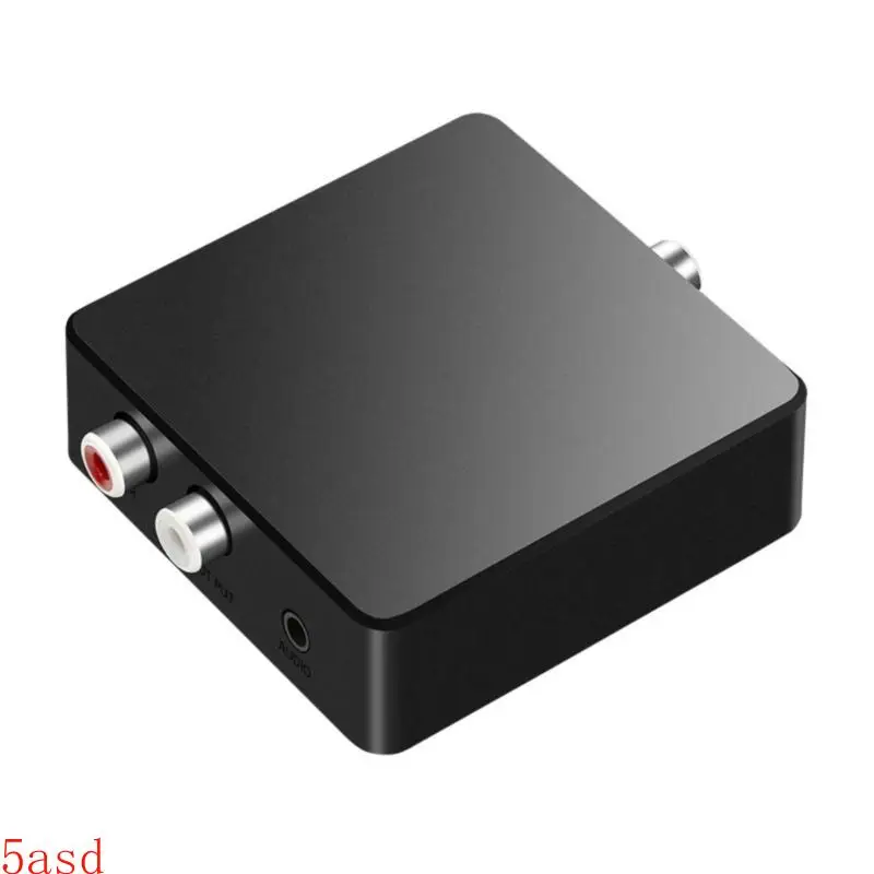 Compactly Coaxial Audios Adapter Converts SPDIF Coaxial to 2RCA 3.5mm Port for Enhances Sound Quality for Home Theater