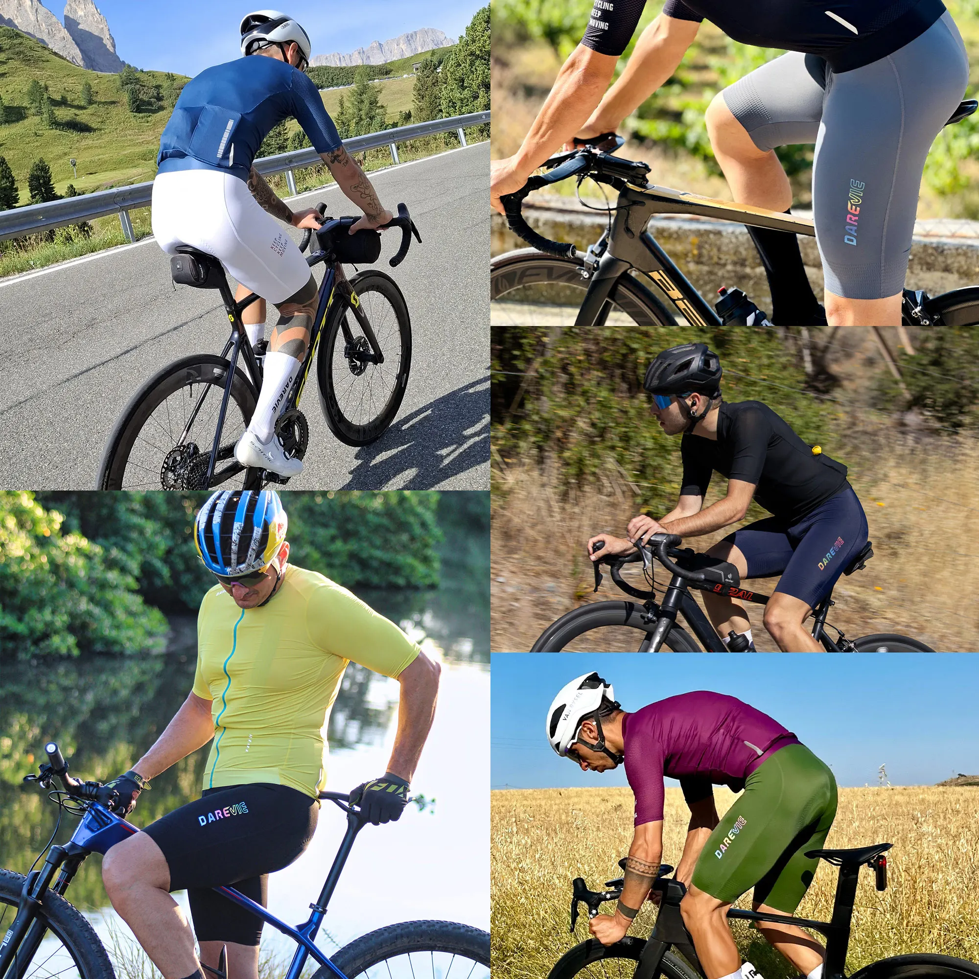 DAREVIE サイクリング ビブショーツ シームレス 4.0 イタリア ELASTIC