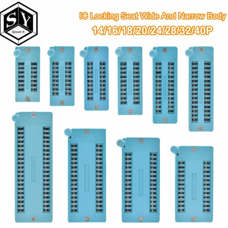 2.54mm ZIF IC Socket Adapter - 14 To 40 Pin Universal PCB Test Socket