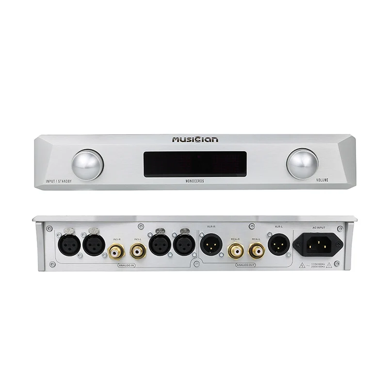 Musician Monoceros 완전 밸런스 클래스 A 전력 증폭기 XLR RCA R2R 프리 앰프 0.0003% THD 20W HIFI ampremote control