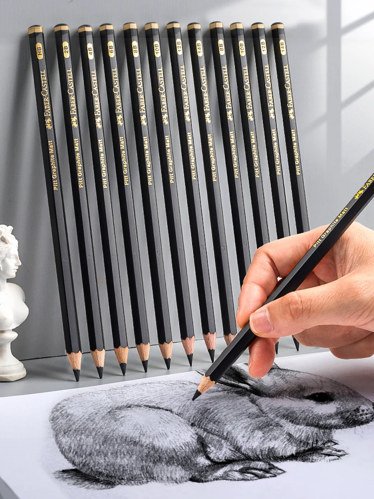 Faber-Castell Pitt Matte Graphite Pencil Set – 8 Pcs 2