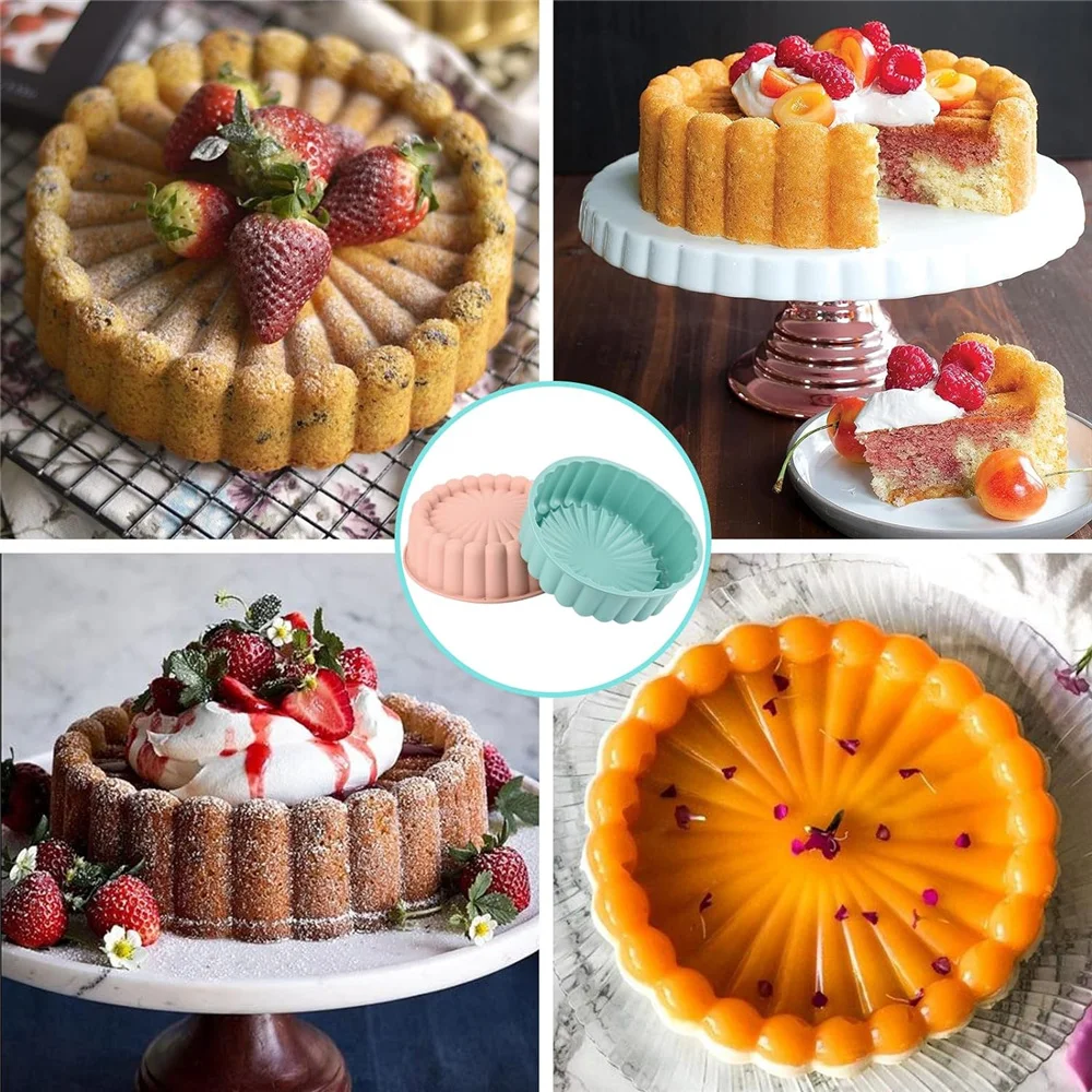 Charlotte Cake Pan Inch Round Cake Pan Nonstick Silicone Cake