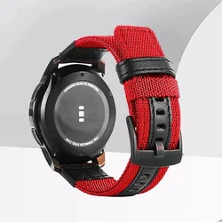 Premium Woven Nylon Sport Wristband - 20mm & 22mm Sizes for 22mm (Red)