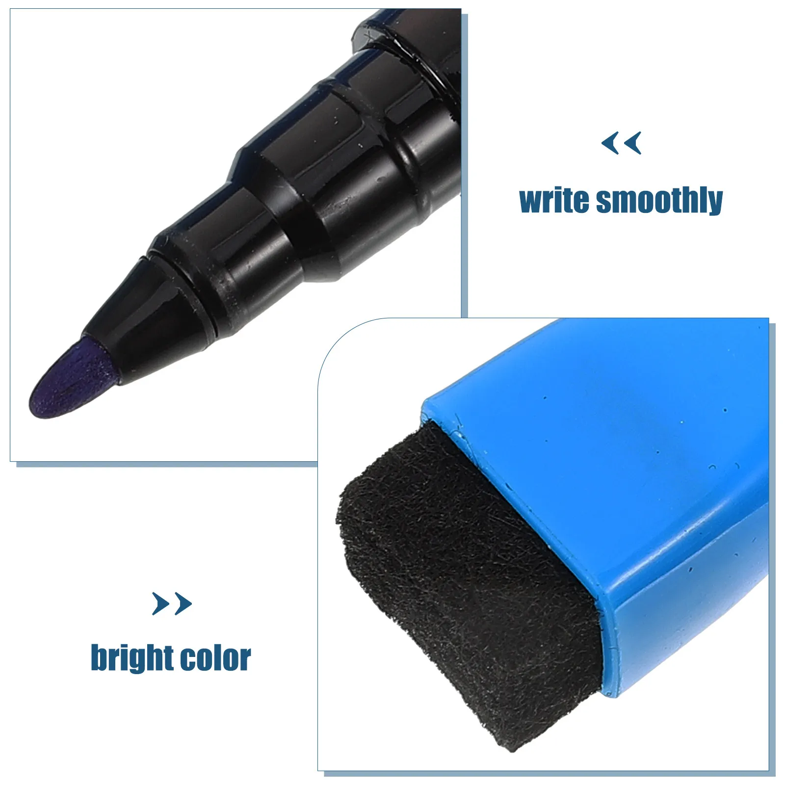 1세트 소형 드라이 이레이저 마커 펜, 편리한 마커 펜, 다채로운 색상, 빠른 건조, 수성, 교실, 사무실, 가정, 화이트보드용