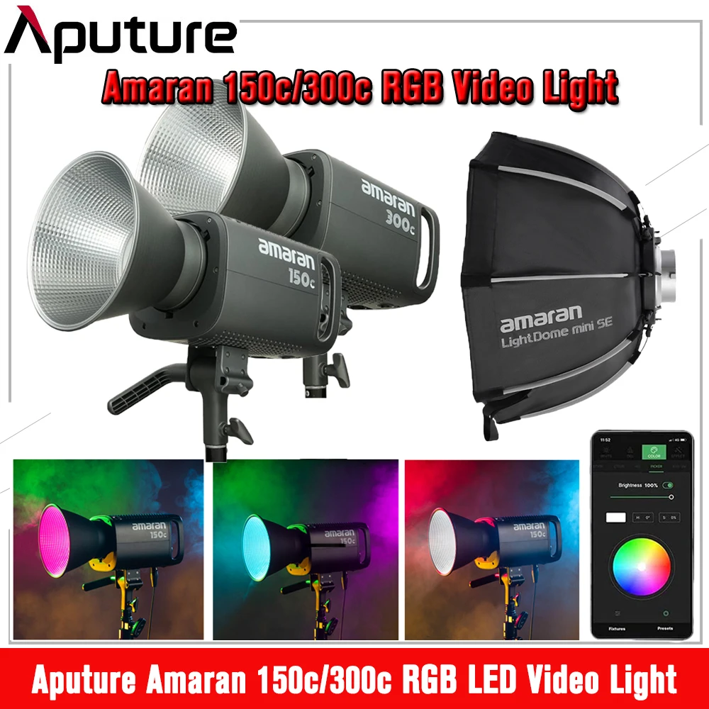Aputure Amaran 150c 300c Rgb Fullcolor Video Light 2500k7500k Led
