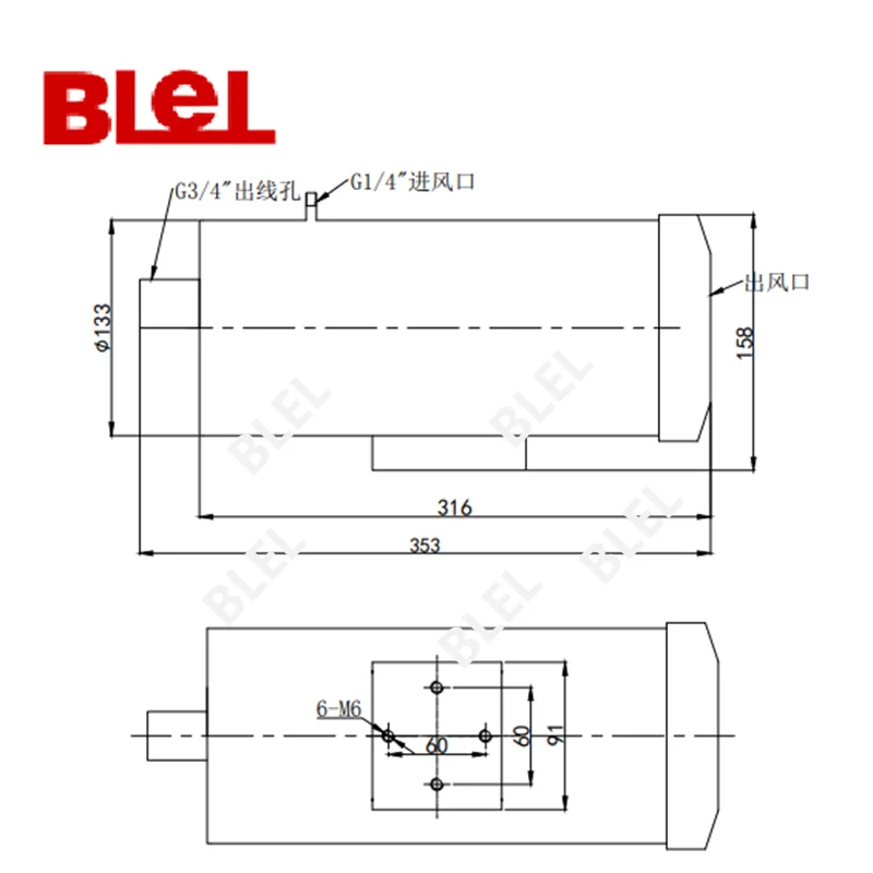 BLEL Hot selling 304/316 Air-cooled Camera Housing Explosion Proof High Temperature Camera Housing