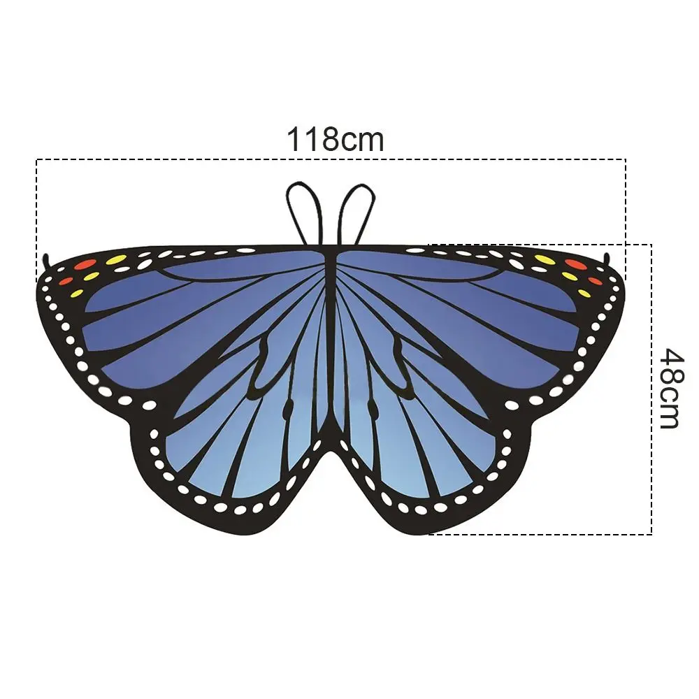 Kids Butterfly Wings Cape Halloween Christmas Party Girls Fairy Shawl Cloak Fancy Cosplay Performance Accessories Costume Gift kids wing costumes